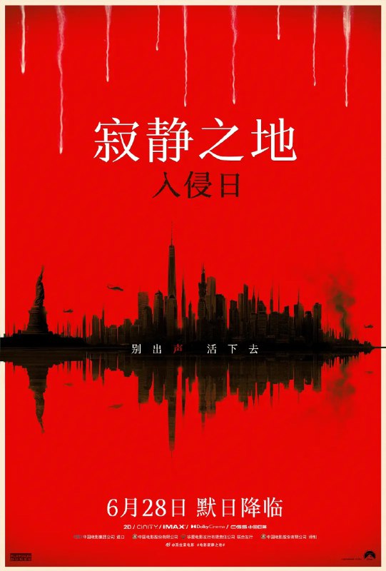 名称：[寂静之地：入侵日][WEB-MKV/5.6G][英语中字][4K-2160P][4K正式版]描述：影片聚焦“无声末世”第一天，人类尚未掌握“出声即死”的法则，在怪物面前不堪一击