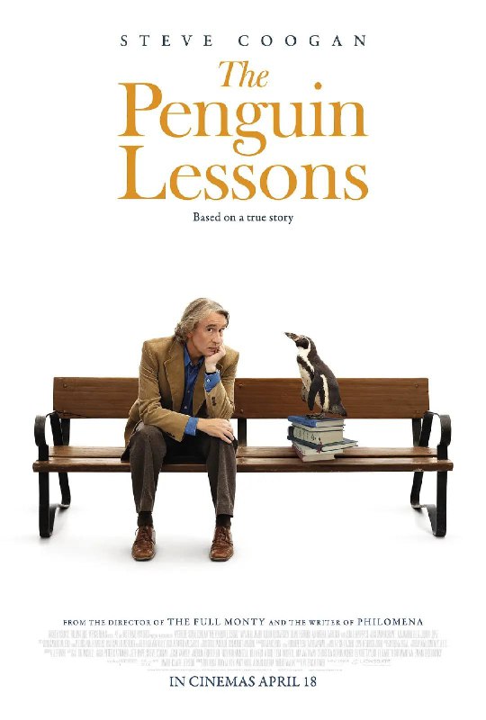 🎬 名称：我的企鹅老师 / The Penguin Lessons (2024)📝 描述：改编自汤姆·米歇尔的真实经历，讲述英国教师在阿根廷救下一只企鹅，命名为胡安·萨尔瓦多，与其建立深厚友谊，影响学校与社区的温馨故事