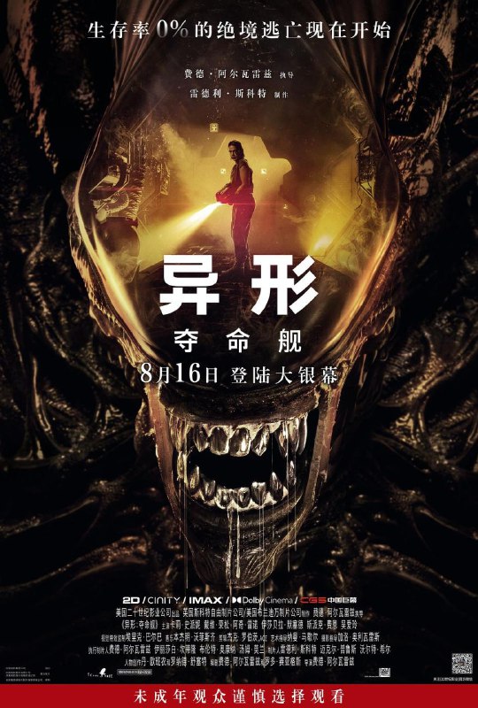 名称：异形：夺命舰 (2024) 4K HDR 高码率 纯净版描述：影片时间线设定在1979年第一部《异形》与1986年的续集《异形2》之间，围绕一群年轻而勇敢的太空殖民者展开