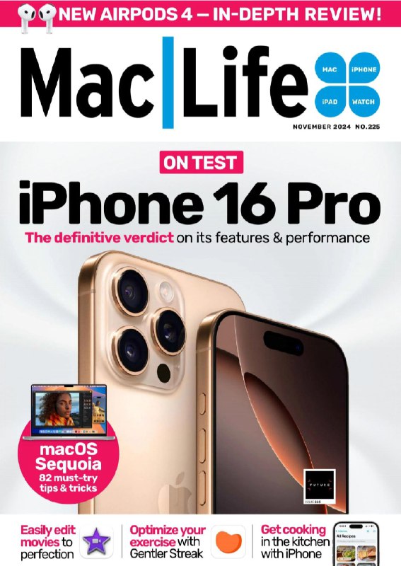 名称：MacLife 杂志 原版PDF描述：苹果相关杂志 MacLife 杂志最新一期 含往期Mac Life 是领先的独立杂志，致力于报道 Apple 的所有产品