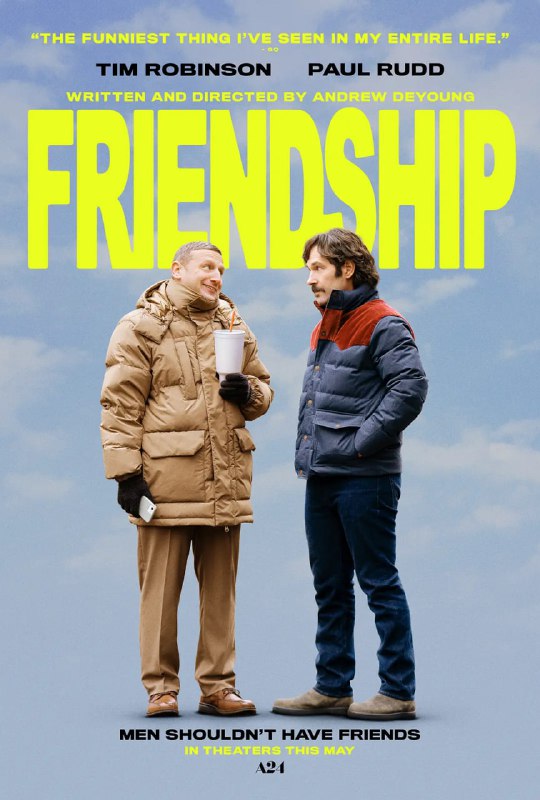 名称：邻人友谊 Friendship (2024)描述：克雷格·沃特曼很高兴与家人过着日复一日、平静的生活，直到他的新邻居布莱恩搬进来，威胁到克雷格的安全