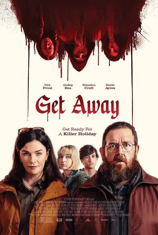 名称：逃离这里 Get Away (2024)描述：史密斯一家来到瑞典偏远的斯瓦尔塔岛度假，却因为不友好的当地人和奇怪的仪式而感到不安，他们试图好好享受岛上与世隔绝的自然美景，固执地想要忽视周遭的怪异