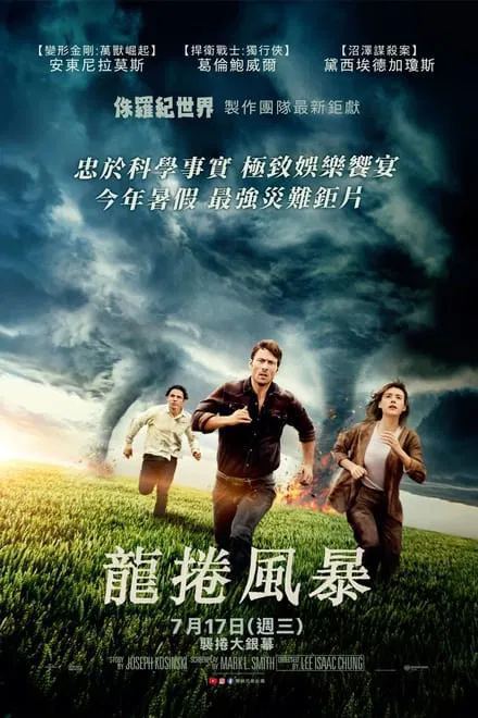 名称：龙卷风 Twisters (2024)✨【4K/HDR高码/混合杜比视界/全景声】龙卷风独立续集描述：性格鲁莽又颇具魅力的泰勒带领着一支团队四处追风，并在网上直播他们的追风经历，风暴越刺激他们越兴奋