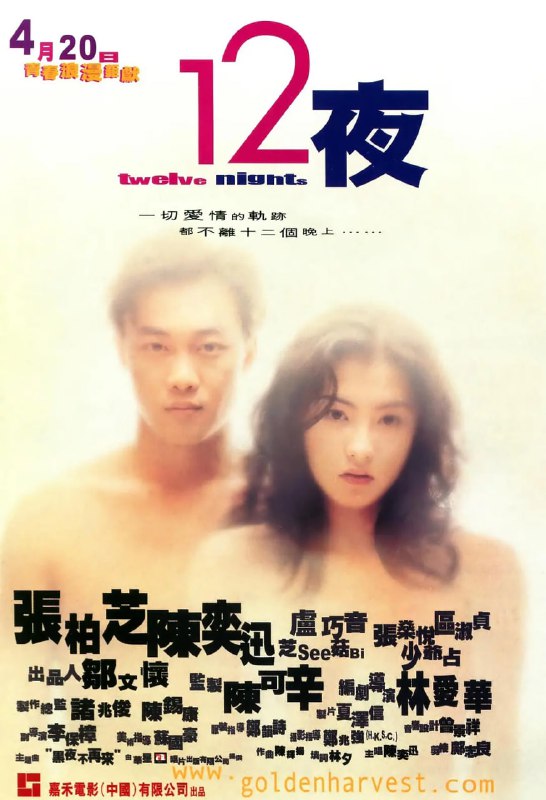 名称：十二夜 (2000)描述：Jeannie（张柏芝饰）是一个空姐，与工程师Alan（陈奕迅饰）相遇在同一辆车上，之后便开始了他们的爱恋