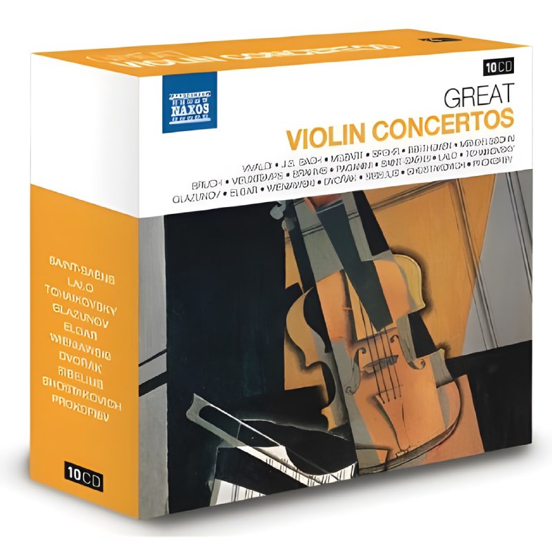 名称：【16bit 44.1kHZ Flac】拿索斯25周年系列 05-Great Violin Concertos描述：本集为乐迷精选最受欢迎的古今小提琴协奏曲；小提琴协奏曲从协奏曲之父维瓦第手裡奠定了根基，小提琴华丽外放的表现音色，非常适合拿来与管弦乐共演，小提琴协奏曲一直是乐迷心中排行榜前几位的曲式