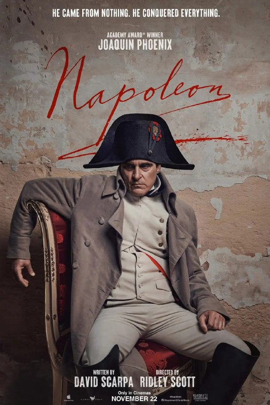 名称：拿破仑 Napoleon (2023)【Directors.Cut.2160p.ATVP.WEB-DL.DDP5.1.Atmos.DV.HDR.H.265 内封简繁英多国字幕】描述：影片讲述了法国皇帝拿破仑（华金·菲尼克斯 Joaquin Phoenix 饰）从士兵到帝王波澜壮阔的一生，展现了拿破仑非凡的军事才能和战略远见