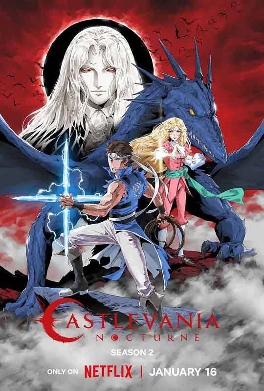 名称： 恶魔城：夜曲 第二季 Castlevania: Nocturne Season 2 (2025)描述：主演: 爱德华·布卢梅尔 / 图索·姆贝杜 / 匹克西·戴夫斯 / 詹姆斯·卡利斯 / 理查德·多默 / 更多…类型: 动作 / 动画 / 惊悚 / 恐怖 / 奇幻 / 冒险制片国家/地区: 美国语言: 英语首播: 2025-01-16(美国)季数: 1链接：