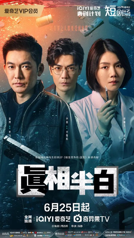 名称：真相半白 (2025)描述：本剧以警察罗飞的视角进入故事，讲述了李俊松因被人栽赃离开原本工作单位，被卷入一场事件后意外身亡
