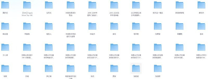 名称：华语巨星音乐合集-总计3500+首  网易云各类TOP100   周杰伦/陈奕迅/邓紫棋/描述：汇集了超过3500首经典华语歌曲，涵盖了网易云音乐各类排行榜的TOP100曲目