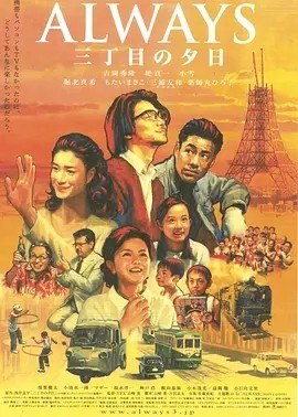 名称：永远的三丁目的夕阳 ALWAYS 三丁目の夕日 (2005)丨8.8分描述：导演: 山崎贵 编剧: 山崎贵 / 古泽良太 主演: 吉冈秀隆 / 堤真一 / 药师丸博子 / 小雪 / 堀北真希 / 更多... 类型: 剧情 / 家庭链接：