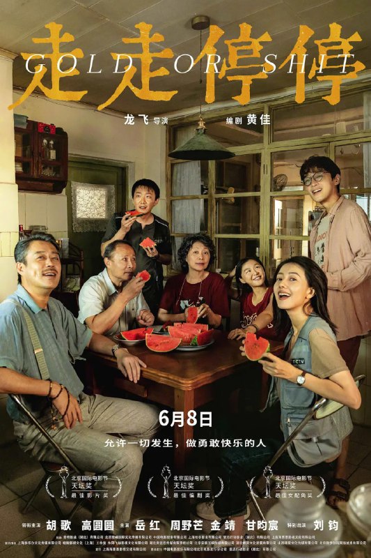 名称：走走停停 （2024）胡歌8分新片 4K描述：脆皮青年吴迪（胡歌 饰），工作感情双双失意，沮丧返乡