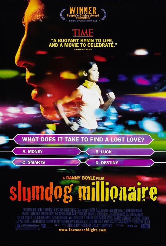 名称：贫民窟的百万富翁(2008)【BluRay.1080P】【外挂中英字幕】【剧情/爱情/励志】描述：2006年，印度孟买