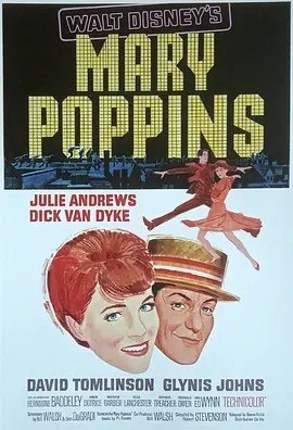 名称：欢乐满人间 Mary Poppins (1964)丨8.2分描述：导演: 罗伯特·斯蒂文森 编剧: 比尔·沃尔什 / 多恩·达格雷迪 / 帕梅拉·林登·特拉弗斯 主演: 朱莉·安德鲁斯 / 迪克·范·戴克 / 大卫·汤姆林森 / 格莱妮丝·约翰斯 / 赫敏·巴德利 / [更多...](javascript:; 