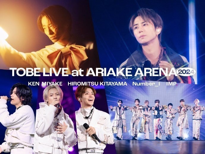 名称：TOBE LIVE at ARIAKE ARENA 2024描述：三宅健 - 2024 Live Performance The Otherside : Another Me Presented by KEN MIYAKE北山宏光 - RANSHINNumber_i - No_O -ring-IMP. - DEPARTURE链接：