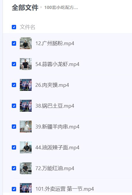 名称：100套小吃配方教程+创业落地指南描述：100套小吃配方教程+创业落地指南  如题链接：