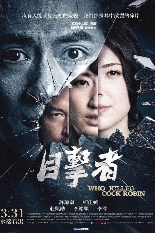 名称：《目击者之追凶》(2017)[1080P][国语配音+中文字幕][悬疑/惊悚/犯罪][庄凯勋/许玮甯/柯佳嬿]描述：《目击者之追凶》(2017)讲述了社会线记者小齐(庄凯勋饰)在调查一起事故车翻新事件时，意外发现九年前一起肇事逃逸命案存在疑点