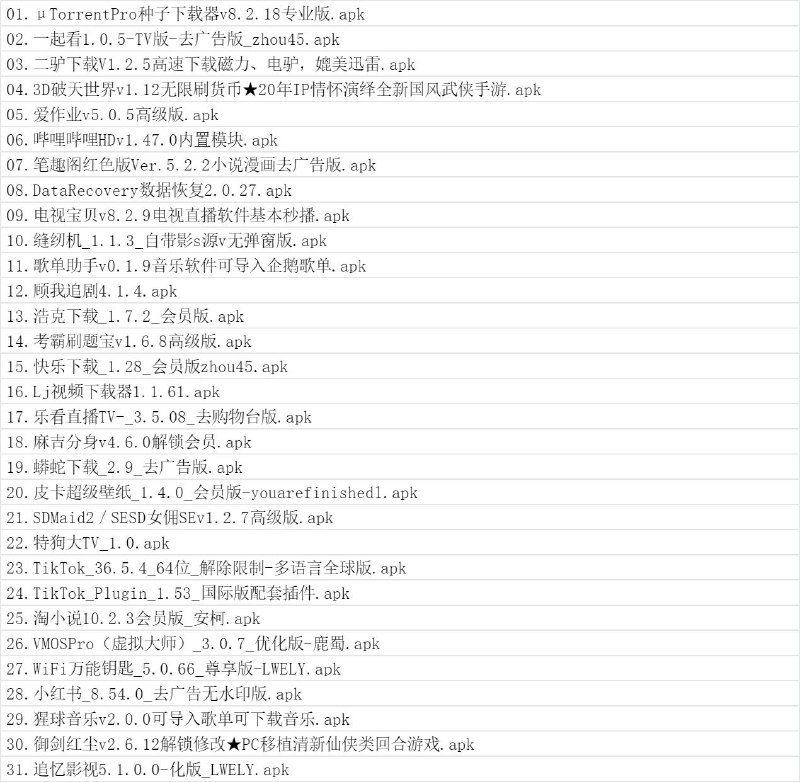 名称：10月最新破解软件合集 1013 期. 每日更新描述：31 款破解软件合集链接:10 月合集总链