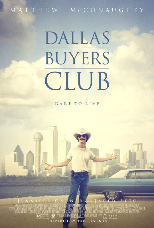 名称：达拉斯买家俱乐部 Dallas Buyers Club (2013)描述：1985年美国达拉斯市，恐同的德州电工罗恩·伍德鲁夫（马修·麦康纳 Matthew McConaughey 饰）发现自己患上“同志病”——艾滋，生命只剩30天