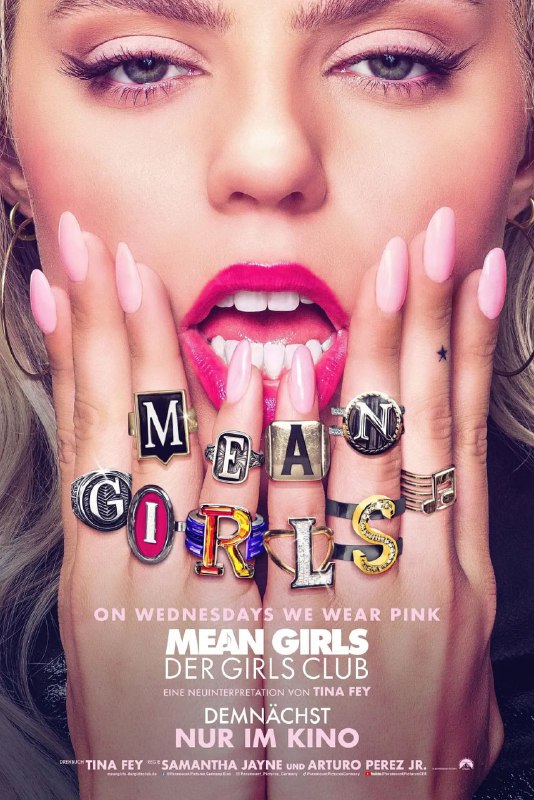 名称：*豆瓣: 5.5喜剧歌舞* 贱女孩 Mean Girls (2024) 新版贱女孩/美国 *17.7G*[2160P][中文字幕] 无水印描述：影片改编自2004年蒂娜·菲编剧的同名电影和百老汇音乐剧，幽默探讨时下美国青少女学业、家庭和交友等各种问题，勾心斗角的塑料姊妹花你争我抢，谁才是Queen Bee？从小在非洲长大的高中转校生凯蒂（安格瑞·赖斯 Angourie Rice 饰），第一天上学就遇到校花瑞吉娜