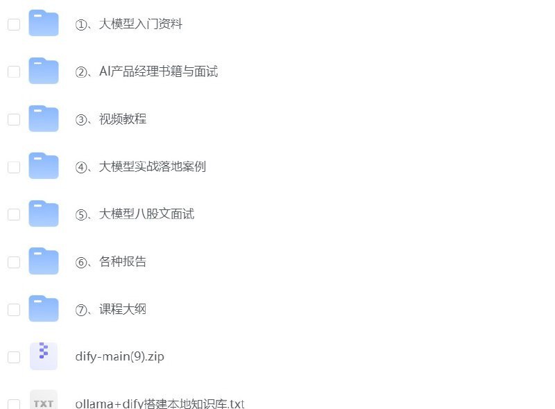 名称：人工智能AI大模型资料合集  教程+实操案例+面试技巧+产业报告描述：一套全面的学习资源，专为希望深入了解和掌握AI大模型技术的学员设计