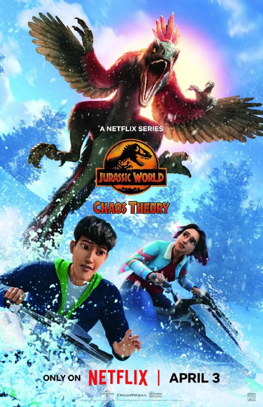 名称：【动漫】侏罗纪世界：混沌理论 第三季 Jurassic World Chaos Theory Season 3 (2025)描述：Nublar五人在遇到老朋友(和新朋友)，面对更致命的恐龙威胁，以及处理布鲁克林惊人拒绝他们的后果时，迫降到冒险中