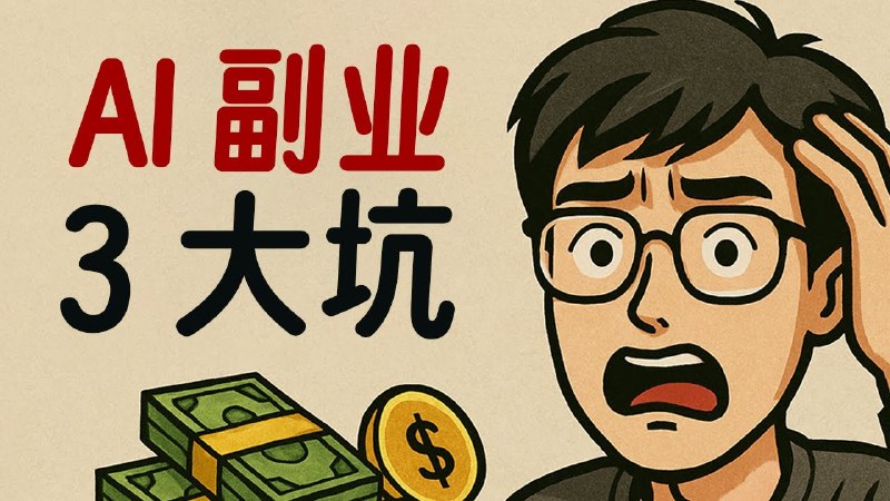 《视频AI副业3大坑，为什么普通人赚不了这个钱？》揭秘视频AI副业常见陷阱，帮你避开投入无底洞，普通人也能看懂的真实分析