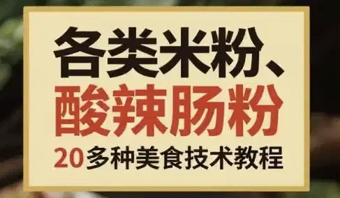 《各类米粉，肠粉‘酸辣粉类美食技术教程》从传统米浆调制到秘制酸辣酱配方，手把手教你掌握爽滑Q弹的独家秘诀，轻松复刻街头人气风味！️ #小吃教学 #米粉技术大全 #美食创业 #抖音美食 2025-09-15 00:15:49🔗 