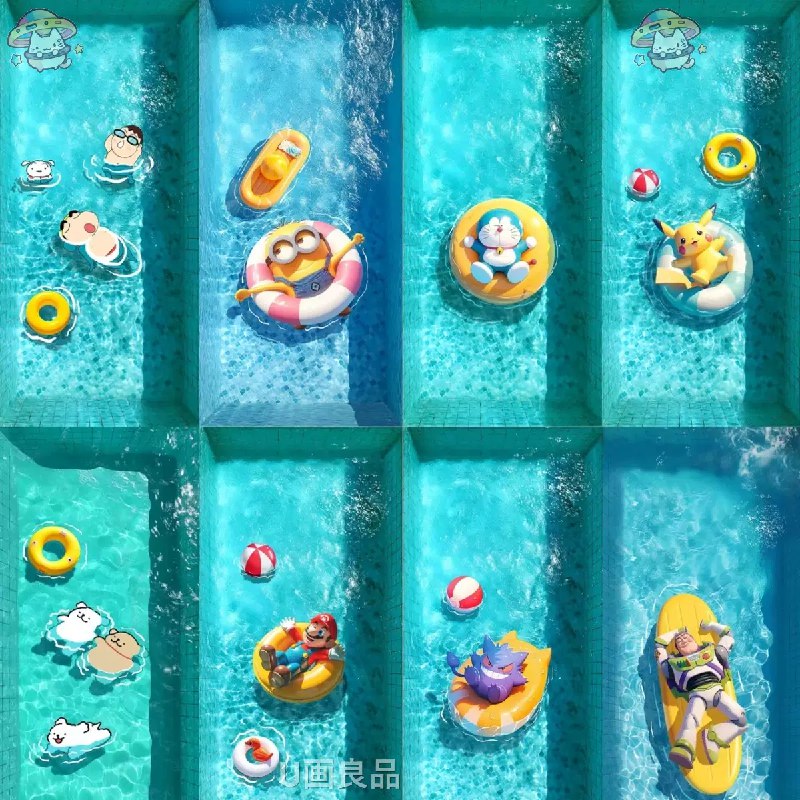 《马里奥 多拉A梦 宝可梦 小黄人 可爱泳池 壁纸画合集 4K》马里奥、哆啦A梦、宝可梦和小黄人齐聚可爱泳池，4K壁纸画质超清，萌趣十足！️ #游戏角色 #动漫明星 #4K壁纸 #可爱风 #泳池主题 2025-07-24 08:49:41🔗 