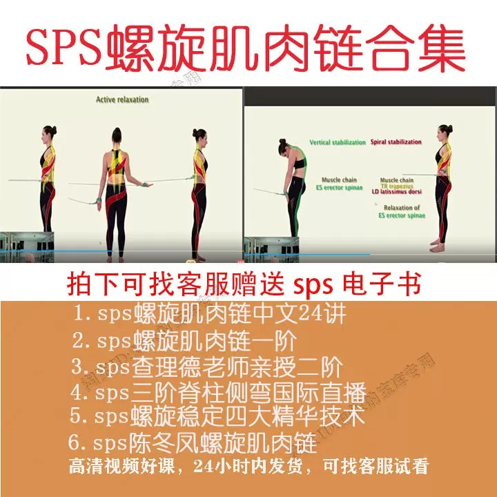 《SPS螺旋稳定肌肉链一阶全集课程：理论+实操（共19讲）》深入解析SPS螺旋稳定肌肉链技术，结合理论与实操，19讲系统课程助你掌握核心康复方法，提升肌体功能与疼痛缓解