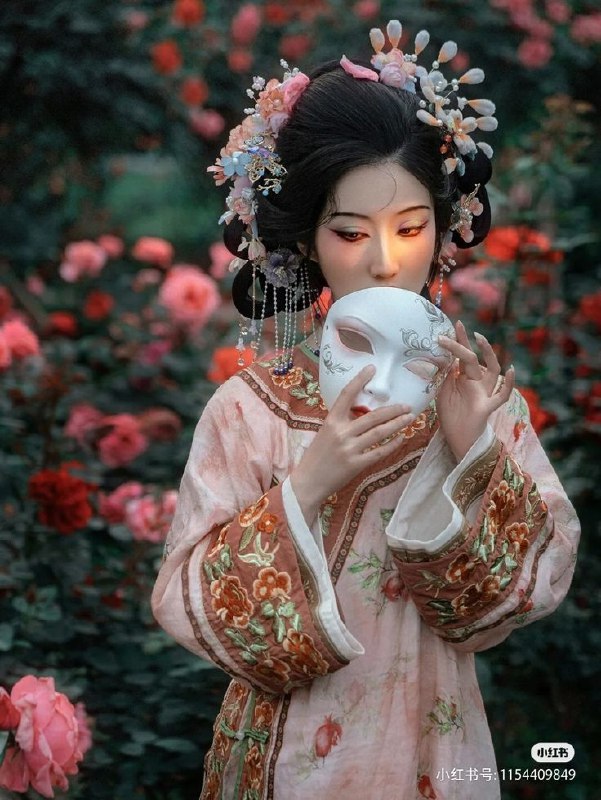 《渣男壁纸醉唐风美人香肩写真》香肩微露醉唐风，壁纸艺术新意境