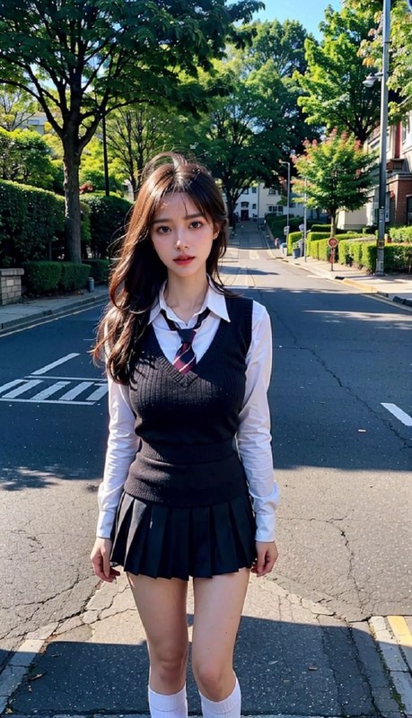 《美女JK校服甜美学妹写真》清纯学妹元气满满，校服写真甜度爆表！阳光洒落发梢，教室走廊定格青春最美好的瞬间