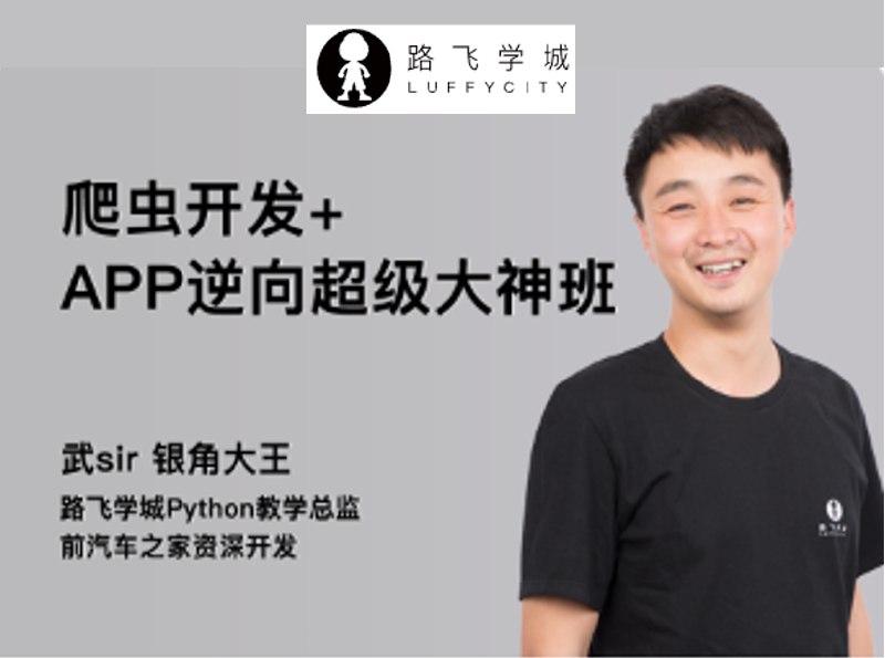 《路飞学城爬虫开发+APP逆向超级大神班-11期》掌握爬虫开发与APP逆向核心技术，从入门到精通，实战项目驱动学习，助你成为技术大神