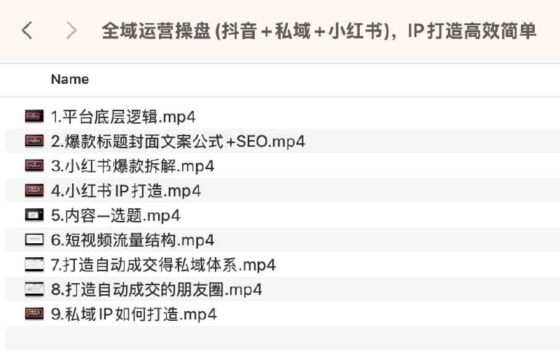 《全域运营操盘(抖音+私域+小红书)，IP打造高效简单 》掌握全域运营核心技巧，轻松打造个人IP，高效整合抖音、私域与小红书资源，实现流量最大化️ #全域运营 #IP打造 #抖音运营 #私域流量 #小红书营销 2025-08-01 08:22:42🔗 