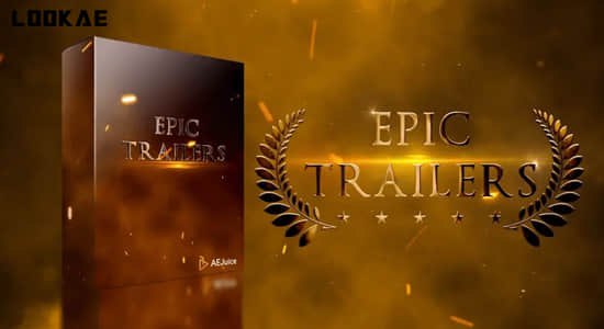《AEPR模板大气史诗震撼电影预告片文字标题开场动画Epic Trailers 》震撼视觉冲击，史诗级音效设计，专业级电影预告模板，快速打造大气开场动画，提升作品质感