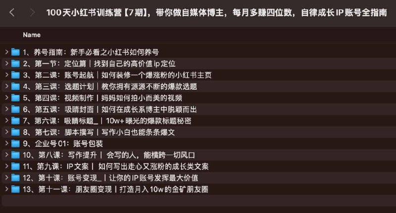 《100天小红书训练营，带你做自媒体博主，每月多赚四位数，自律成长IP账号全指南》100天掌握自媒体运营，从0到1打造高价值IP账号，实现稳定副业收入与个人成长突破