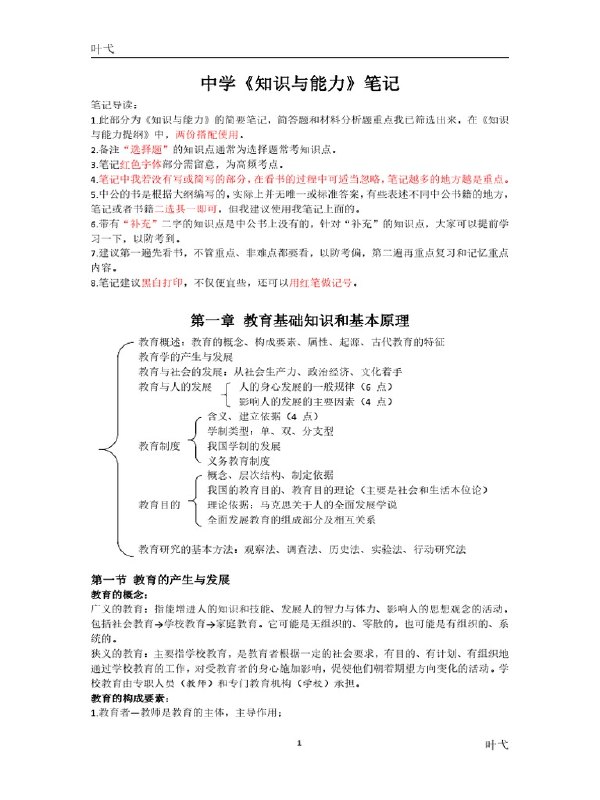 《2024下CocoPolarisの小学教资教育知识与能力笔记》这份笔记紧扣2024下教资考点，重点突出逻辑清晰，搭配记忆口诀和真题案例，助你高效备考一次过关