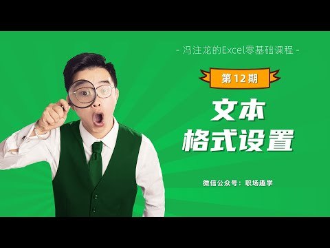《冯注龙的零基础Excel课程》轻松掌握Excel核心技能，从入门到精通，高效办公从此开始，小白也能快速上手
