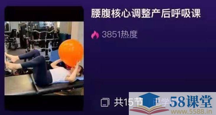 《艾妮粑粑  腰腹核心调整呼吸课》专业调整腰腹核心，结合呼吸技巧，助你轻松塑形提升体态，适合各阶段练习者