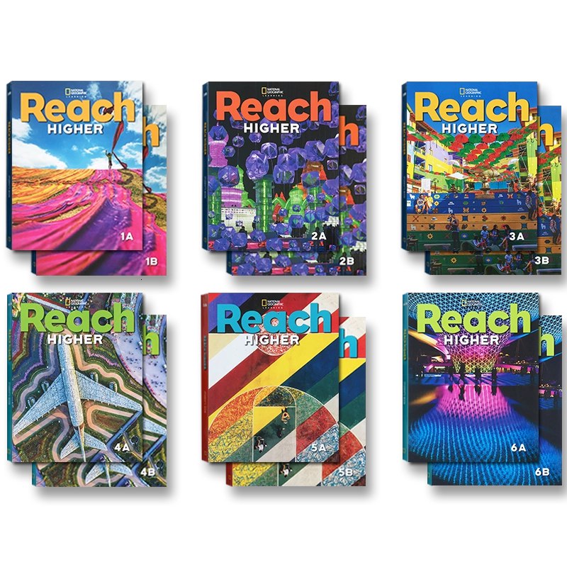 《美国国家地理原版教材Reach Higher》融入美国国家地理真实故事与震撼影像，培养全球视野与批判性思维，提升英语综合能力
