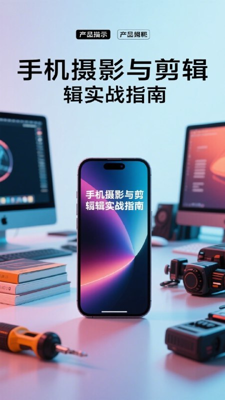 《手机摄影与剪辑实战指南 一部手机创造摄影剪切美学实战 》解锁手机摄影潜能，从拍摄到剪辑一站式掌握，轻松创作专业级影像作品，让每一帧都充满艺术感