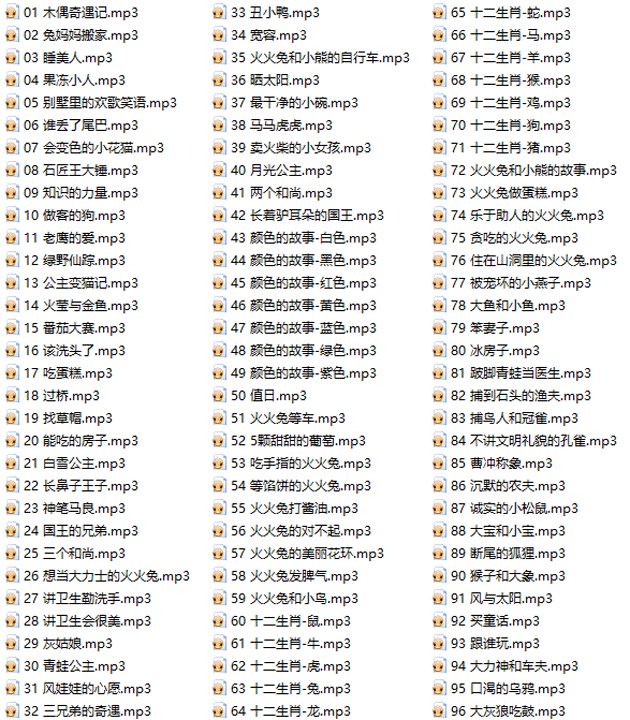 《少儿资料有声故事集》专为孩子打造的有声故事集，内容生动有趣，激发想象力，陪伴快乐成长