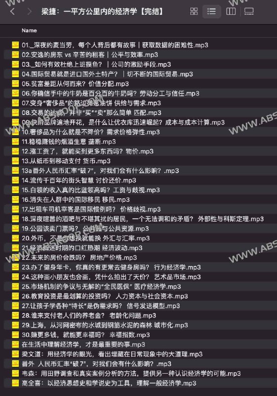《梁捷 一平方公里内的经济学 完结 》以微观视角切入，探索一平方公里内的经济生态，揭示日常生活中的经济学智慧