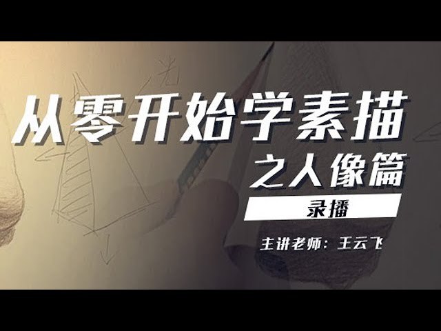 《王云飞-从零开始学素描》王云飞带你轻松入门素描，从基础线条到立体构图，一步步掌握绘画精髓，适合零基础学习者快速上手