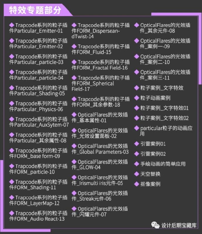 《AE系列视频教程（教程素材+插件）》AE教程素材与插件一站式配齐，提升剪辑效率，轻松掌握特效制作，新手也能快速上手