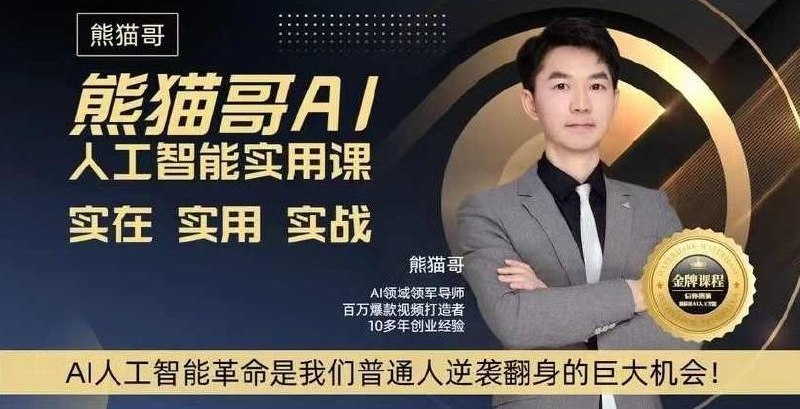《AI人工智能实用课，实在实用实战，普通人逆袭翻身的巨大机会 》实战教学，AI技能快速上手，助你抓住人工智能时代红利，实现职业突破与个人增值