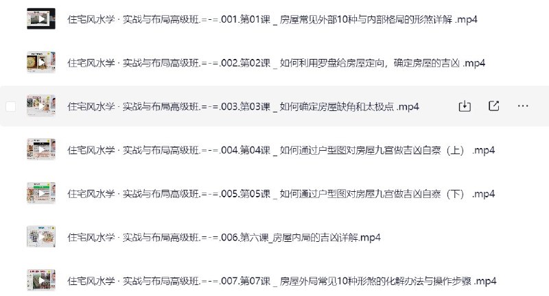 《左林住宅风水学 · 实战与布局高级班10集视频课》十年风水实战经验精华，结合现代住宅布局痛点，手把手教你化解穿堂煞、财位布局等核心技法，快速掌握催财旺运秘诀